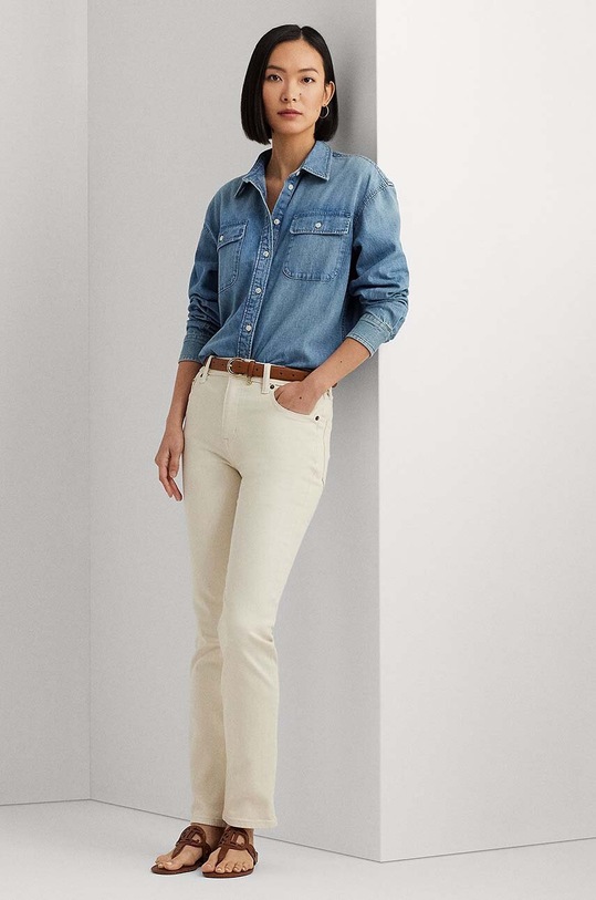 Lauren Ralph Lauren koszula bawełniana niebieski 200926274