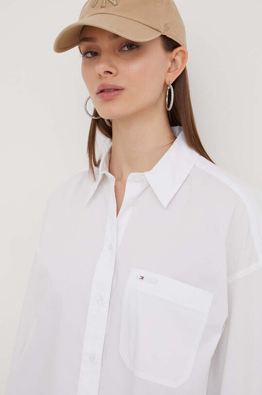 Tommy Jeans cămașă alb DW0DW17356