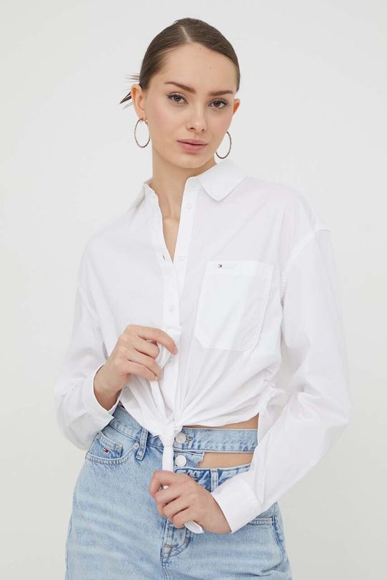 Tommy Jeans koszula regular biały DW0DW17520
