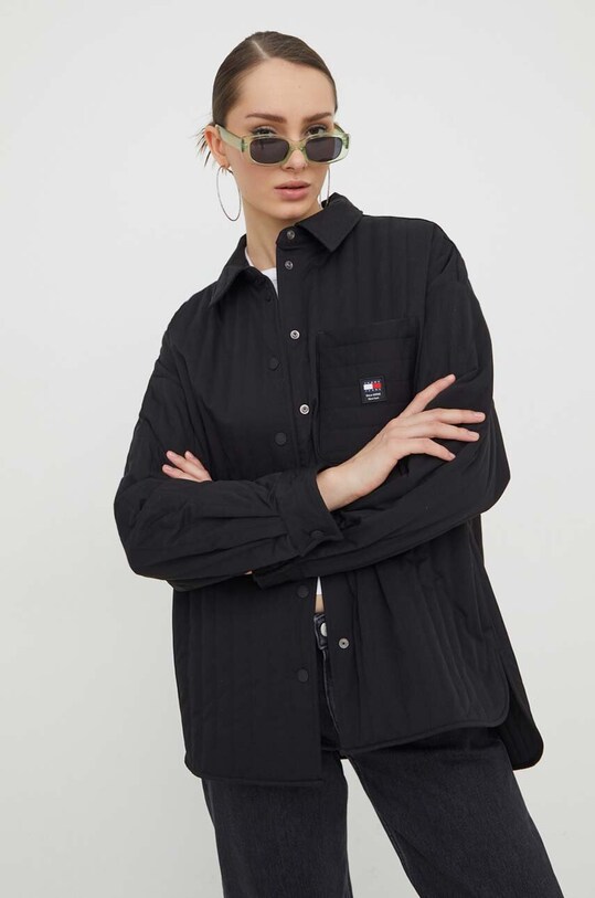 Tommy Jeans kurtka koszulowa czarny DW0DW17522