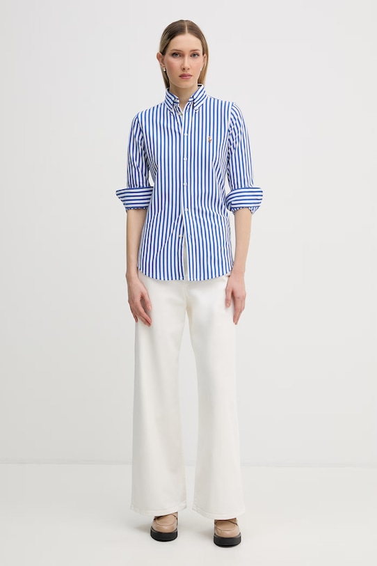 Polo Ralph Lauren koszula bawełniana 211910131 niebieski SS25