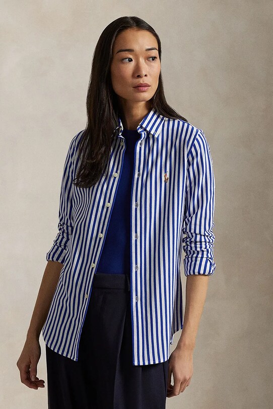 Βαμβακερό πουκάμισο Polo Ralph Lauren μπλε 211910131