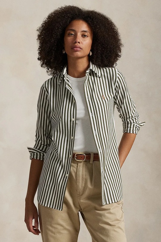 Polo Ralph Lauren koszula bawełniana zielony 211910131