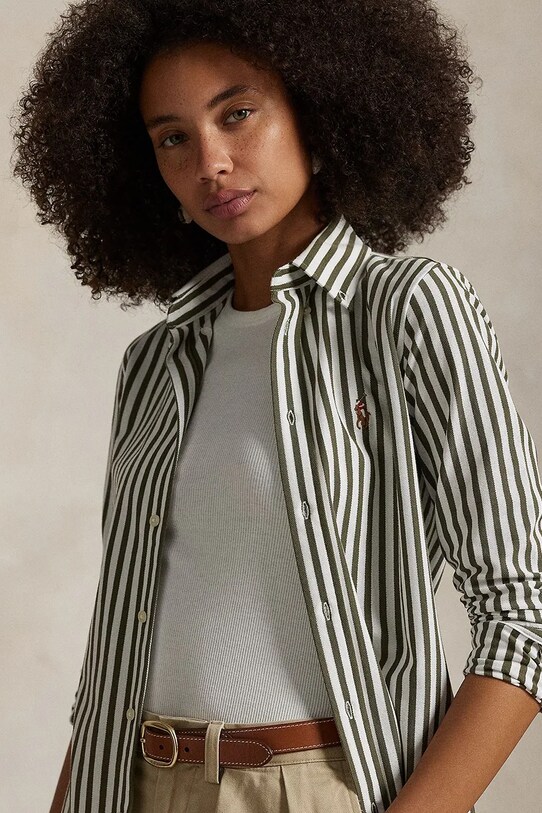 Бавовняна сорочка Polo Ralph Lauren зелений 211910131