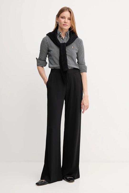 Bavlnená košeľa Polo Ralph Lauren 211910131 čierna SS25