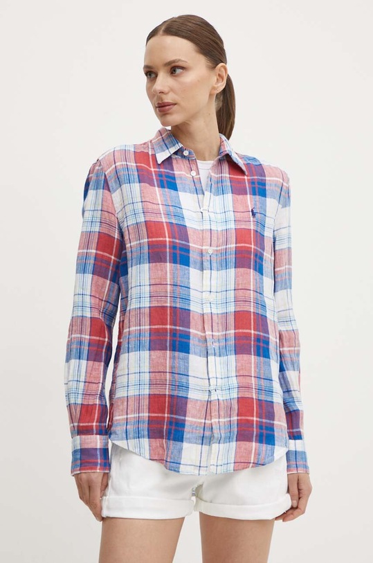 Polo Ralph Lauren koszula lniana klasyczny czerwony 211920926