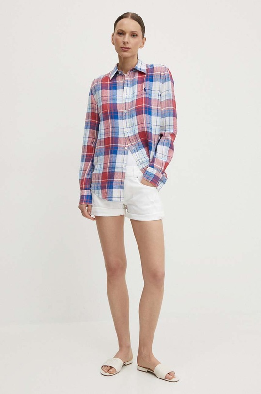 Polo Ralph Lauren koszula lniana 211920926 czerwony AW24