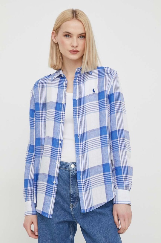 Polo Ralph Lauren koszula lniana klasyczny niebieski 211920926