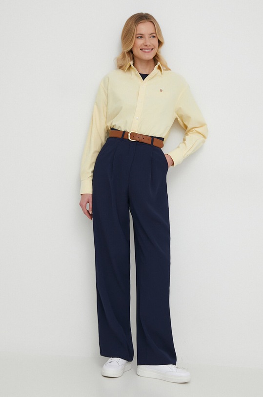 Ρούχα Βαμβακερό πουκάμισο Polo Ralph Lauren 211931064 κίτρινο