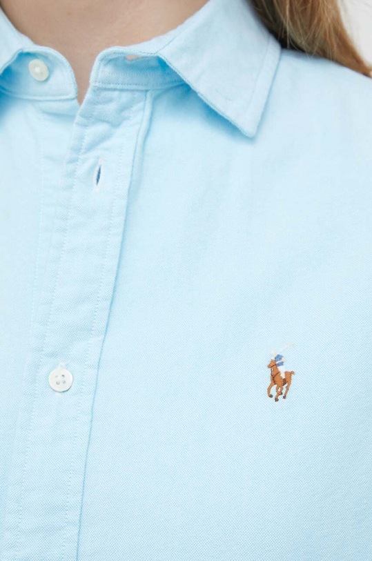 Βαμβακερό πουκάμισο Polo Ralph Lauren 211931064 μπλε