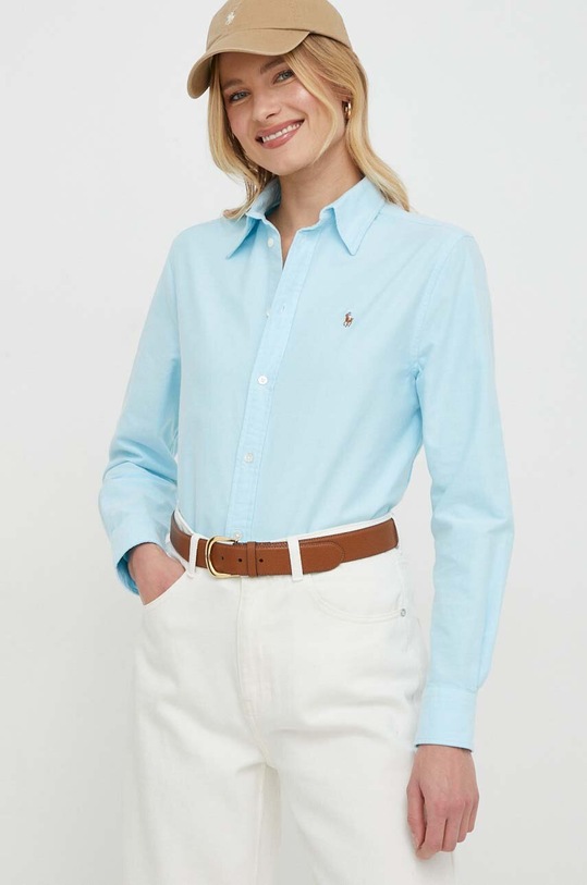 Polo Ralph Lauren koszula bawełniana bawełna niebieski 211932521