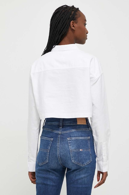 Odzież Tommy Jeans koszula bawełniana DW0DW17345 biały