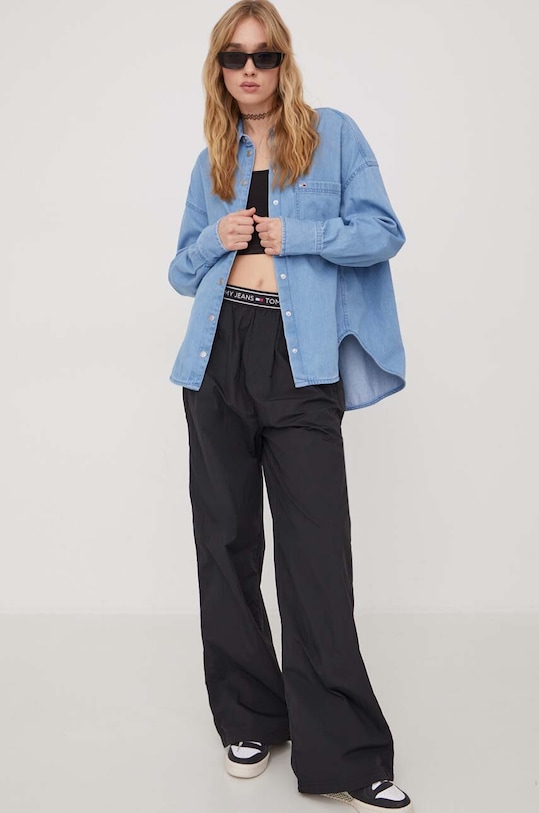 Džínová košile Tommy Jeans DW0DW17355 modrá SS24