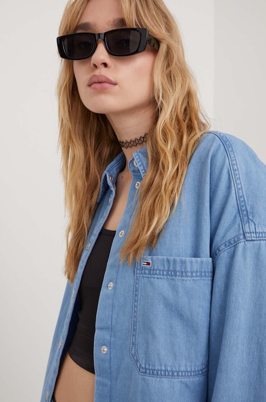 Džínová košile Tommy Jeans DW0DW17355 modrá