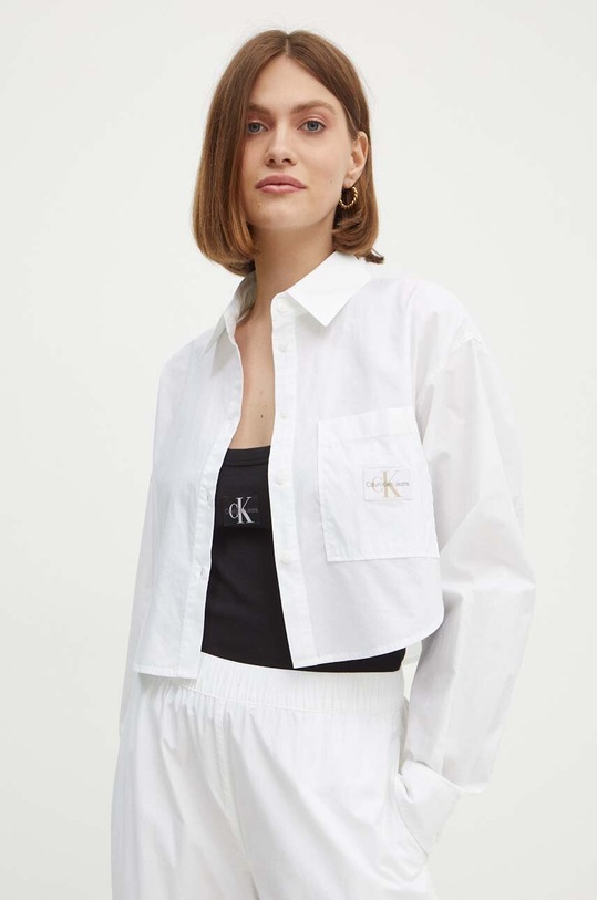 Calvin Klein Jeans koszula bawełniana biały J20J222614