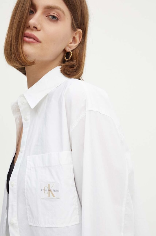 Calvin Klein Jeans koszula bawełniana J20J222614 biały