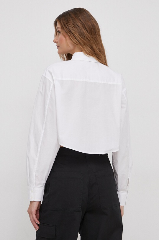 Oblačila Bombažna srajca Calvin Klein Jeans J20J222614 bela