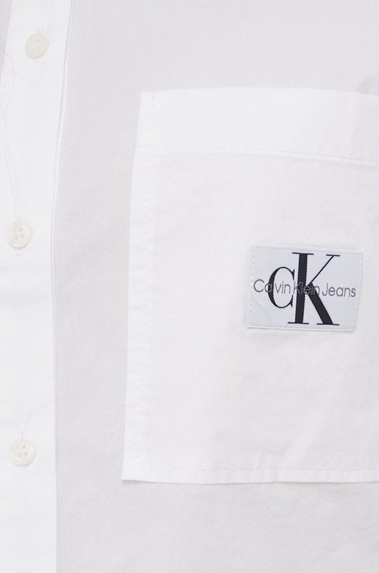 Bombažna srajca Calvin Klein Jeans J20J222614 bela