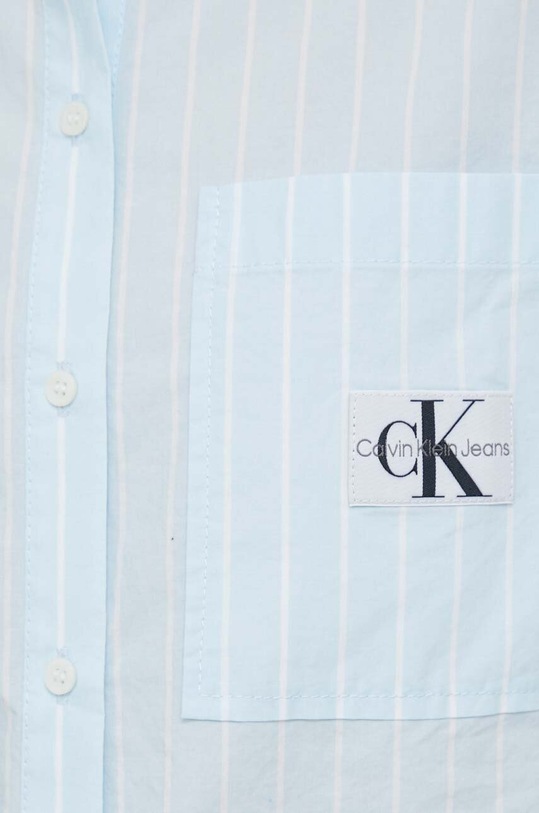 Calvin Klein Jeans koszula bawełniana J20J222614 niebieski SS24