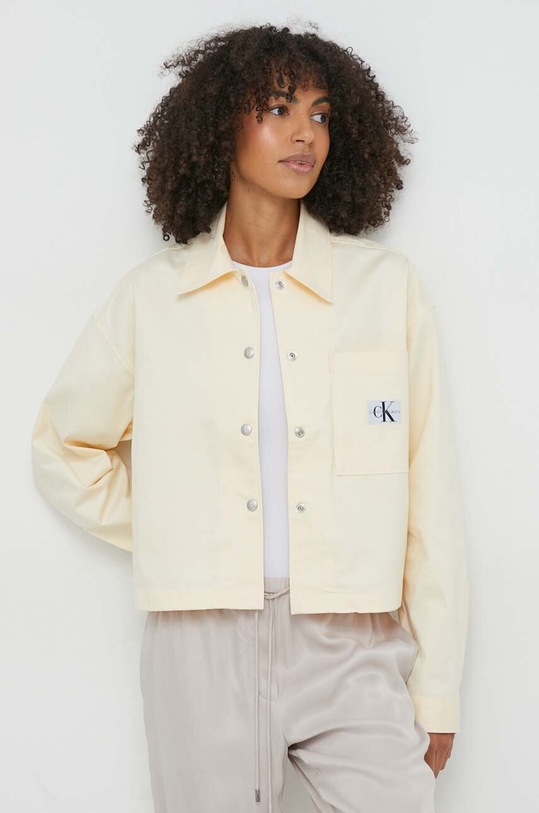 Calvin Klein Jeans koszula z elastanem żółty J20J223241
