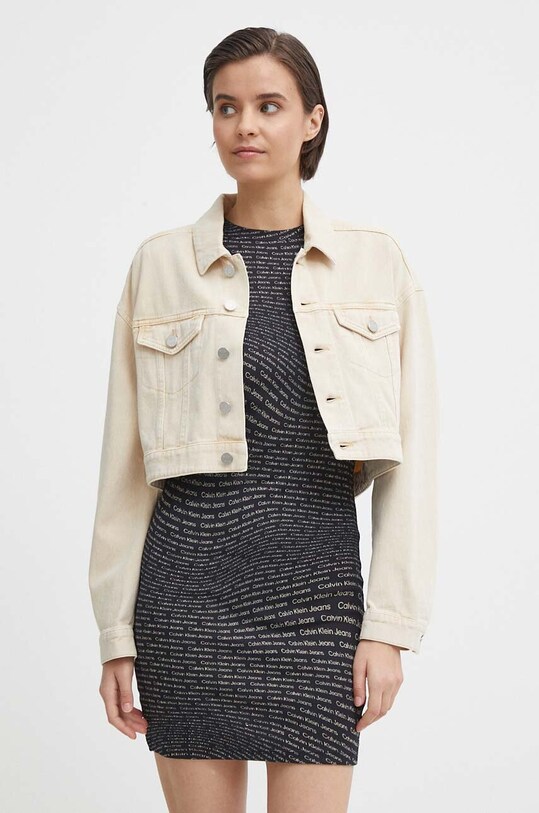 Dkny geacă din denim bej D2A4CX20