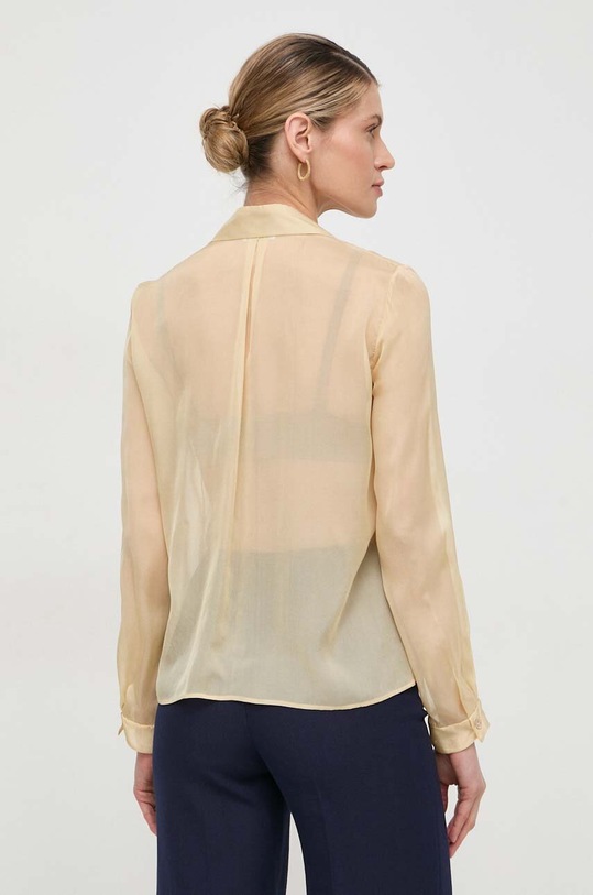 Odzież Patrizia Pepe koszula jedwabna 8C0688.AN111 żółty