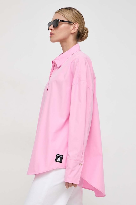 Patrizia Pepe koszula bawełniana bawełna różowy 8C0697.A391