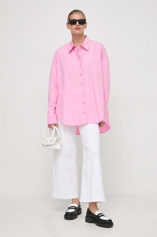 Patrizia Pepe koszula bawełniana 8C0697.A391 różowy AA00