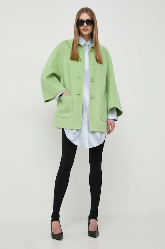 Odzież Victoria Beckham koszula bawełniana 1124WSH005206C niebieski