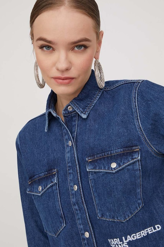 Karl Lagerfeld Jeans koszula jeansowa granatowy 240J1601