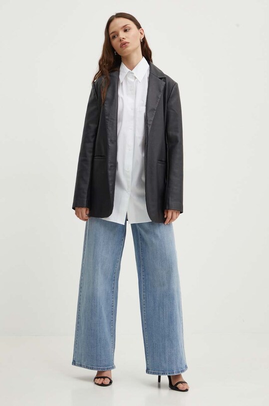 Dkny camasa din bumbac HEART OF NY D2B4A103 alb SS24