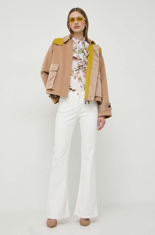 Odzież Luisa Spagnoli bluzka jedwabna 540760 beżowy