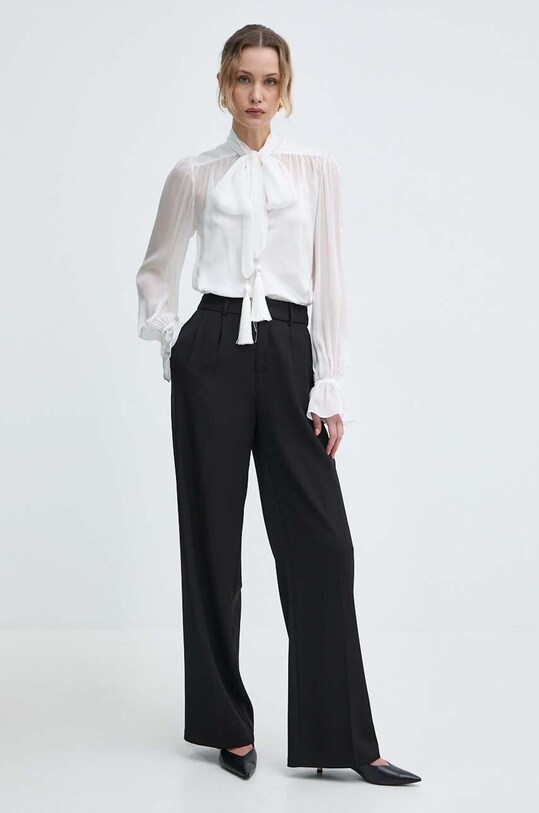 Μεταξωτή μπλούζα Luisa Spagnoli RUNWAY COLLECTIONRUNWAY COLLECTION 541119 λευκό AA00