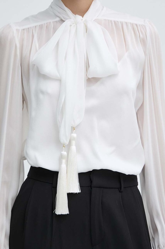 Luisa Spagnoli bluzka jedwabna RUNWAY COLLECTION 541119 biały