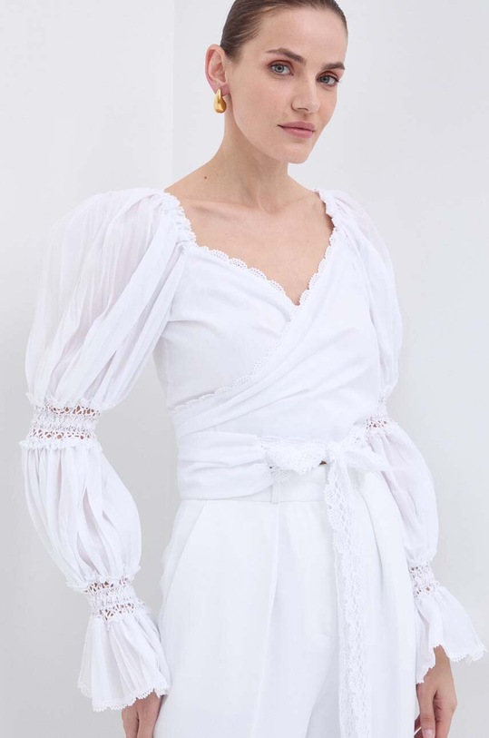 Luisa Spagnoli camicia RUNWAY COLLECTION slim bianco 541165