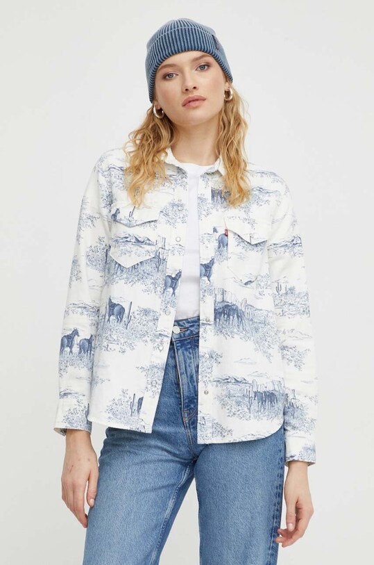 Levi's camasa jeans lung bej 16786