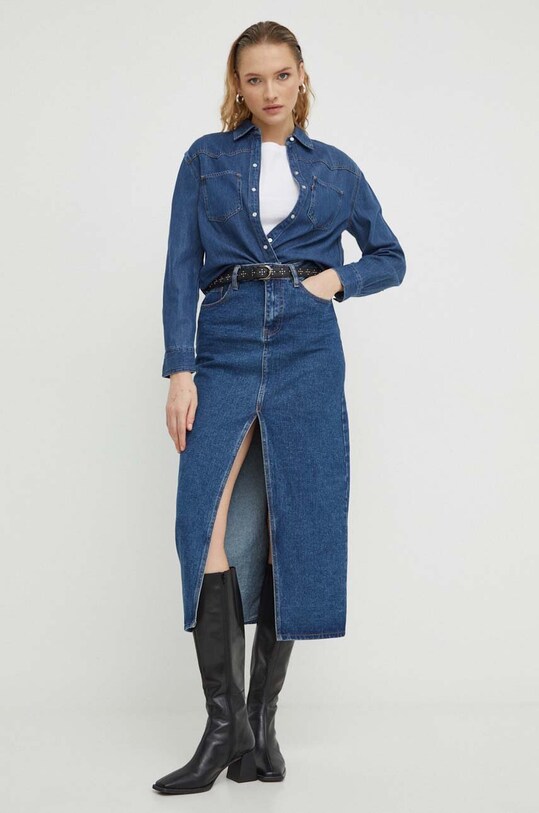 Levi's koszula jeansowa A7244 niebieski SS25