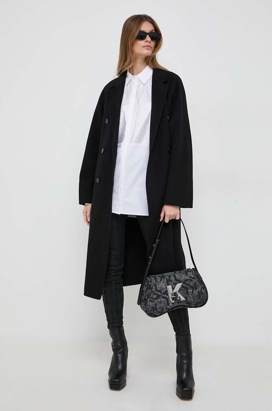 Karl Lagerfeld koszula bawełniana 240W1600 biały SS24