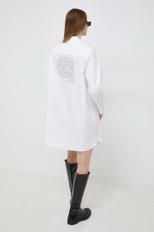 Karl Lagerfeld koszula bawełniana klasyczny biały 240W1609