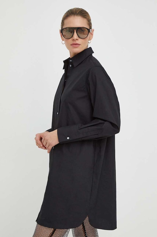 Odzież Karl Lagerfeld koszula bawełniana 240W1609 czarny