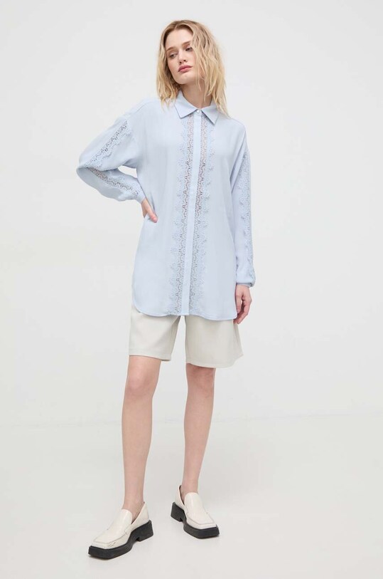 Сорочка Bruuns Bazaar casual блакитний BBW3810