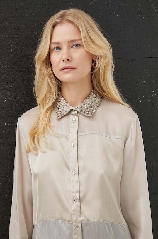 Πουκάμισο Bruuns Bazaar επίσημη μπεζ BBW3838