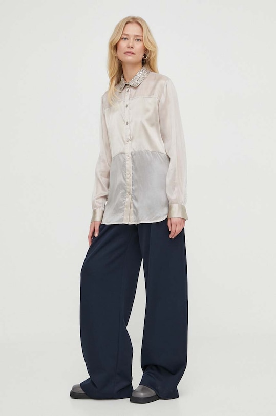 Πουκάμισο Bruuns Bazaar BBW3838 μπεζ SS24