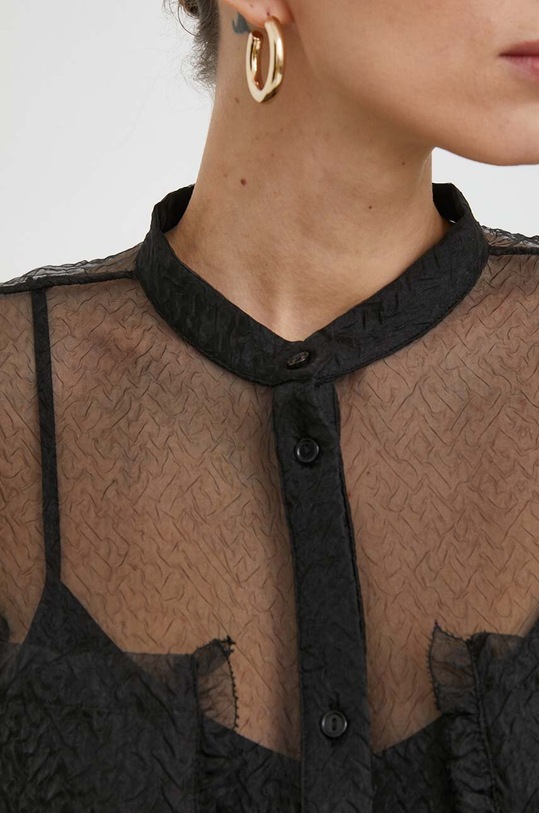 Košeľa Custommade Cam 999344201 čierna