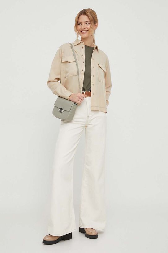 Pepe Jeans camasa PL304726 bej SS24