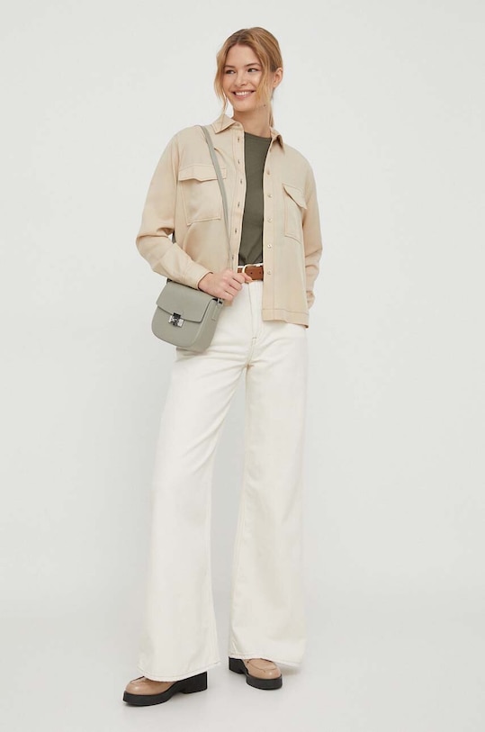 Pepe Jeans camasa PL304726 bej SS24