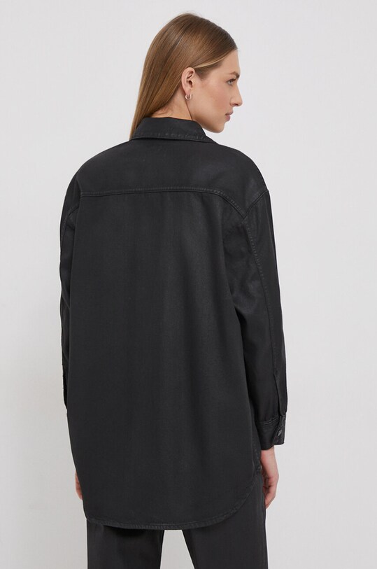 Одяг Бавовняна сорочка Pepe Jeans ALIX COATED PL304729 чорний