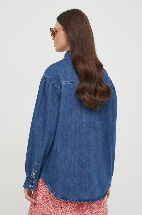 Odzież Pepe Jeans koszula jeansowa MILEY PL304730 niebieski