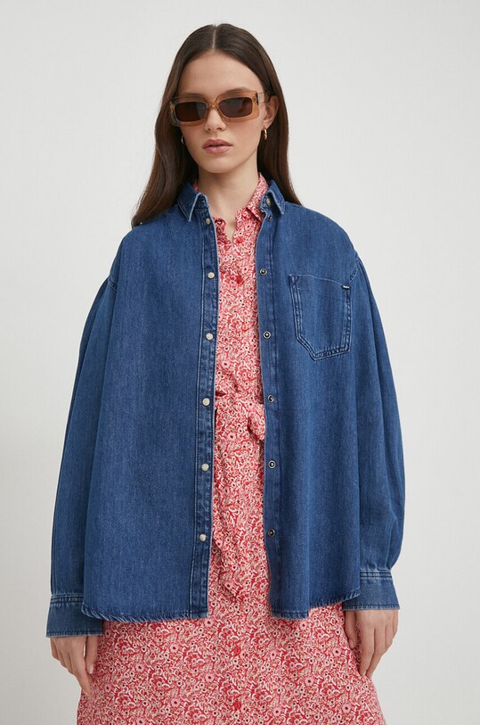 Pepe Jeans koszula jeansowa MILEY niebieski PL304730