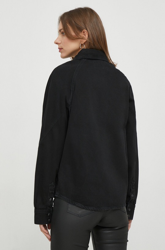 Odzież Pepe Jeans koszula jeansowa ESTELLE SPARKLE PL304731 czarny